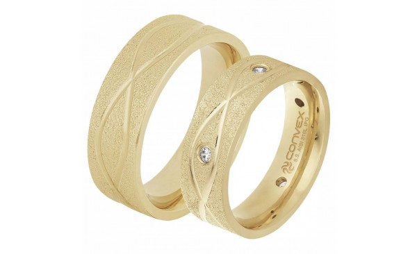 PAR DE ALIANÇAS CONVEX EM AÇO ETERNITY