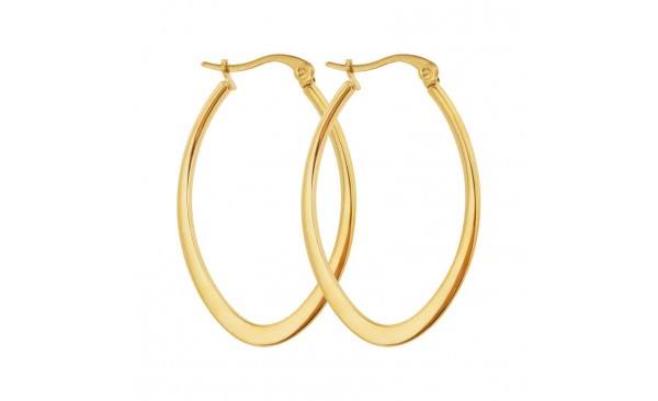 Brinco Aço Argola Oval IPG 38.5x27.5mm