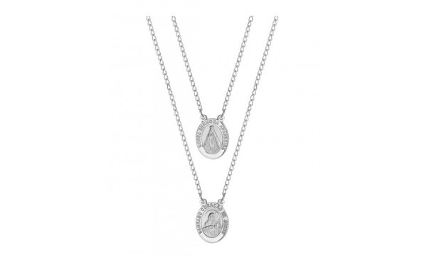 Escapulário Aço Oval S. C. de Jesus e NSra. Aparecida