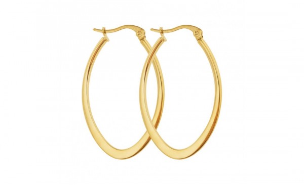 Brinco Aço Argola Oval IPG 38.5x27.5mm