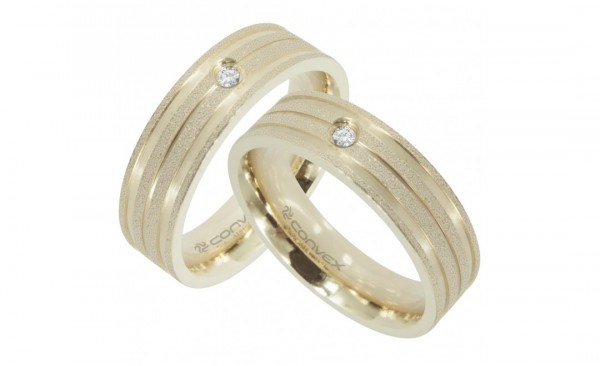 PAR DE ALIANÇAS CONVEX EM AÇO THEOS/THEA 6MM